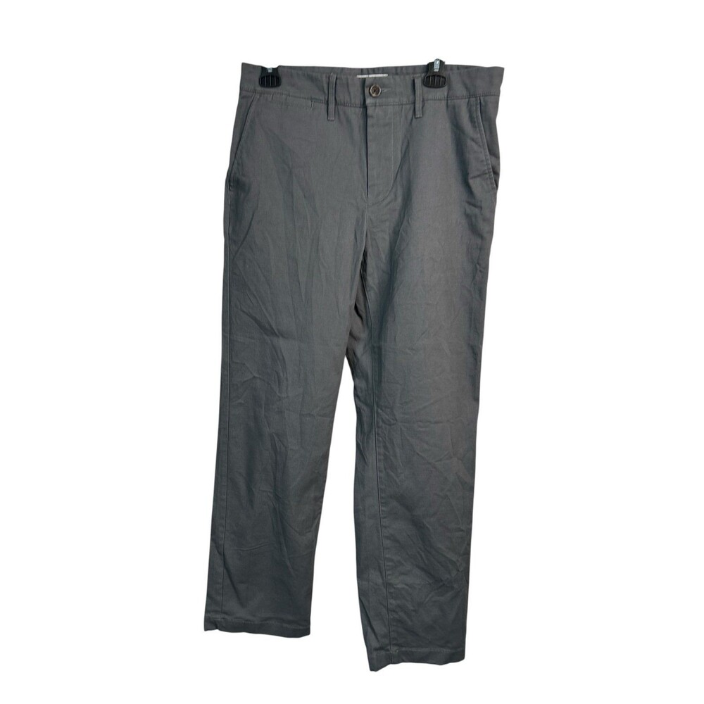 Men's Gray Chino Pants Casual Flat Front Size 30x 30